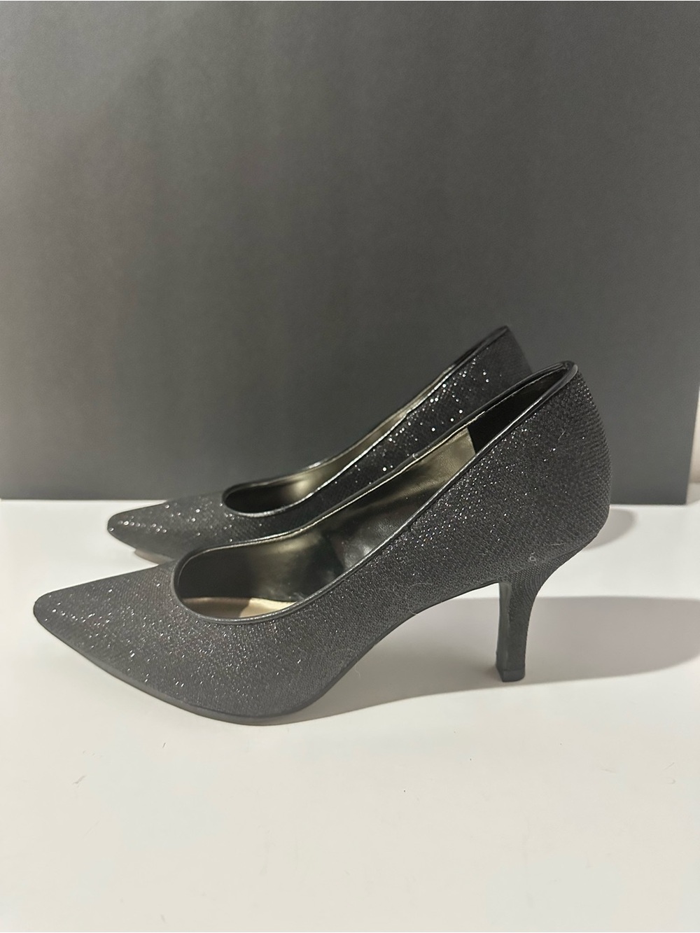 Fioni Night Sparkle Glittered High Heels Shoes size 7.5